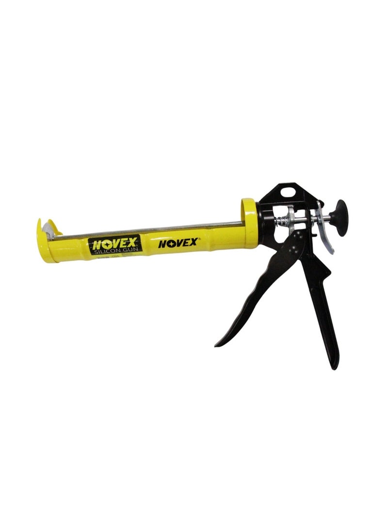 نوفيكس مسدس سيليكون NOVEX NHT-SG02 للخدمة الشاقة | أداة يدوية لتطبيق السيلانت والمواد اللاصقة | هيكل فولاذي، زناد سلس، مانع للتقطير | مناسب للعبوات بسعة 300–310 مل - Image 1